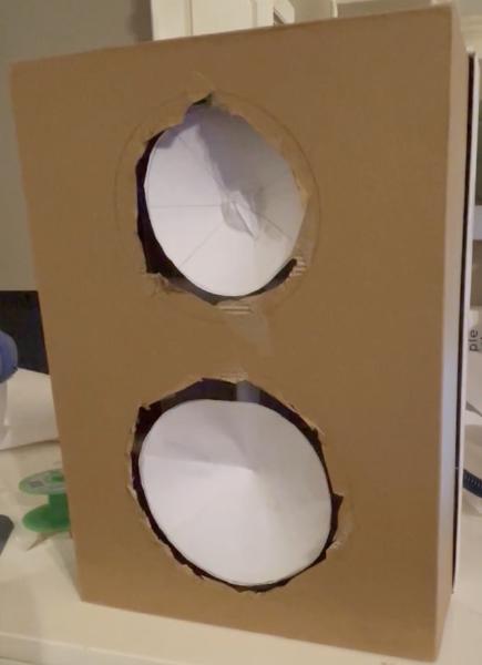 Shoe Box Speaker with high pitch piezo and low frequency speaker