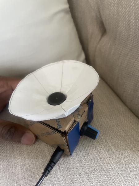 Mini Speaker with a cardboard casing and a paper speaker cone utilizing environmentally friendly materials